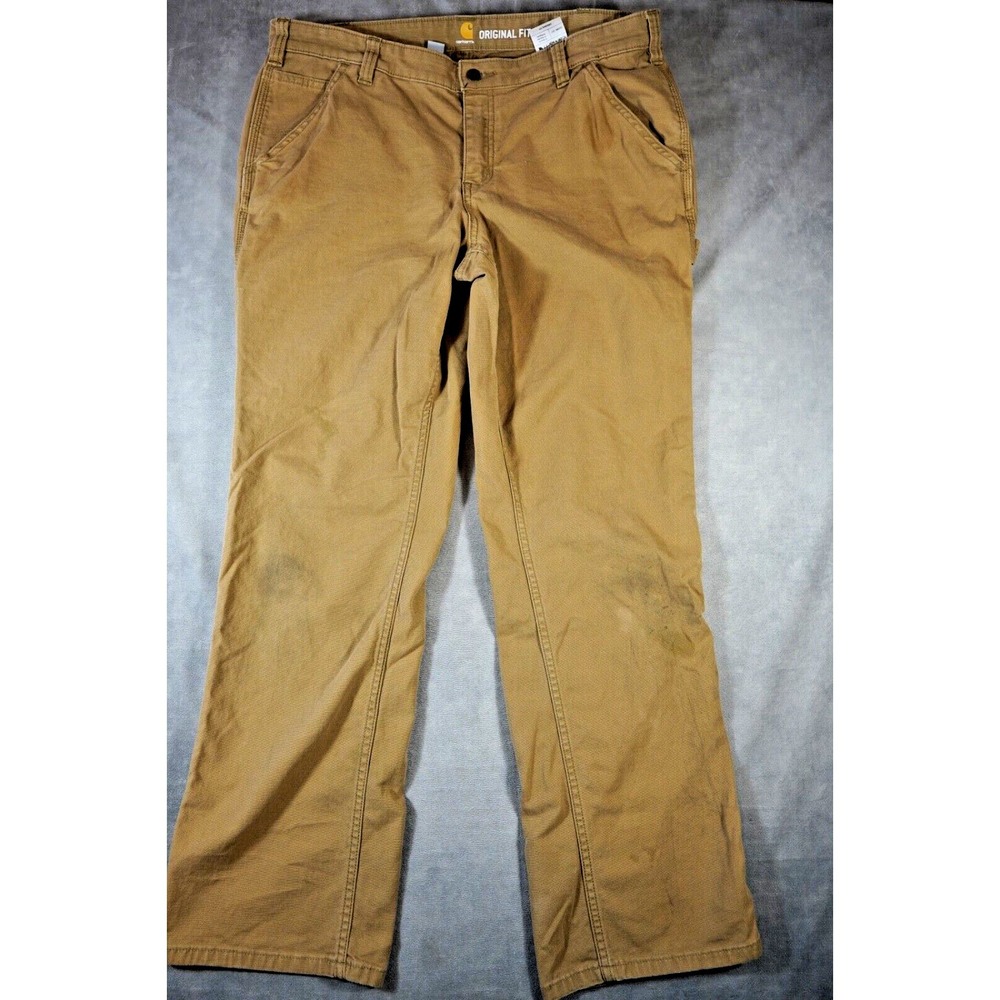 Carhartt Womens 16 (36x31) Stretch Twill Regular Fit Pants (Stained) Carpenter